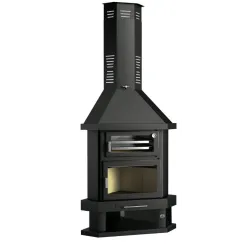 Chimenea Leña Rincón                          Horno Inox. Envolvente                          Bandeja Horno 500 x 350 mm.                        Potencia Máxima 14 KW.