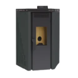 Estufa de Pellet Rincón Negro Display de 6 Botones Potencia máxima 9,8 Kw.