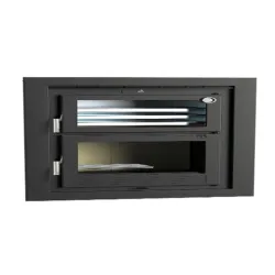 Horno Leña Insertable Horno Envolvente en Inox Bandeja Horno de 50 cm. Potencia Máxima 12 KW. INTERIOR VERMICULITA