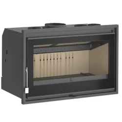 Insertable de leña 100 cm. 
Cristal Serigrafiado
Interior Vermiculita
Opción Turbina Tangencial 
Opción Turbina Centrifuga                                         Potencia Máxima 17 KW.